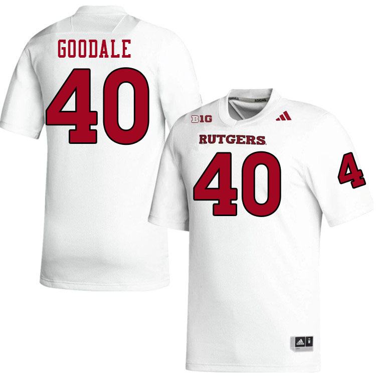 Men #40 Zach Goodale Rutgers Scarlet Knights 2024 College Football Jerseys Stitched-White